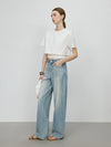 Waist Cropped Spliced Lace Chic T-Shirt