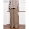 Wide Leg Patchwork Pantolon, yakın çekim — Navra Wear