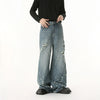 Metro Rinse Irregular Hole Relaxed Denim