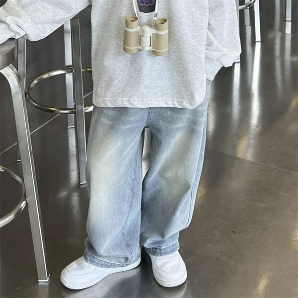 Plain Easy Cut Boys Denim alternatif görünüm