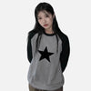 Darkwave Relaxed-Cut Contrast Color Long Sleeve T-Shirt