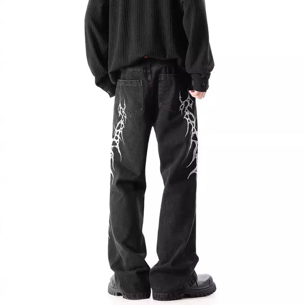 2000s Black Relaxed Classic Stitched Denim alternatif görünüm