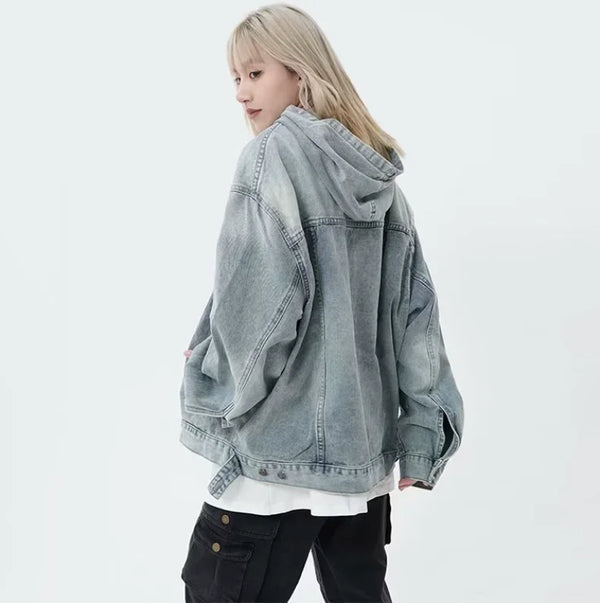 Classic Western Couple Denim Sweatshirt alternatif görünüm