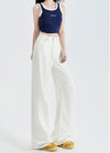 Cozy White Soft White Bell Leg Denim
