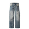 Heritage Rinse Blue Textured Wide Denim