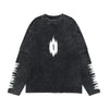 Y2K Bayrak Baskılı Oversize Sweatshirt, kombin görünüm — Navra Wear