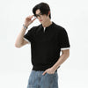 Cleanfit Lapel Contrast Color Off-Duty Sport-Collar T-Shirt