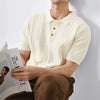 Men's High-End Knitted Laid-Back Business Sport-Collar T-Shirt
