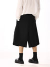 Avant-Garde Black Wide Leg Shorts