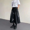 Sleek High Quality Seoul Leather Denim Shorts