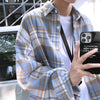 Wool Plaid Retro Oversized Long Top