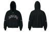 Vintage Nakışlı Fermuarlı Sweatshirt, arka görünüm — Navra Wear