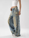 Heritage Faded Blue Stacked Wide Denim