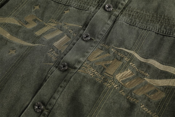 2000s Heritage Oversized Denim Jacket alternatif görünüm