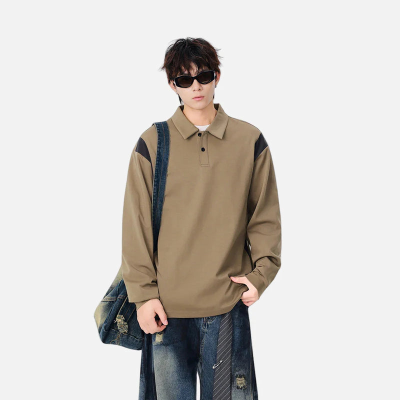 Cold Season Polo Contrast Sweatshirt