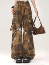 Snake Pattern Wide-Leg