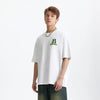 Model wearing the white Grizzly B Graphic T-Shirt