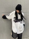 Vintage Oversize Hip-Hop Baskılı Gömlek, stil görünüm — Navra Wear