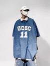 Throwback Hand-Stitched Denim Hip Hop T-Shirt