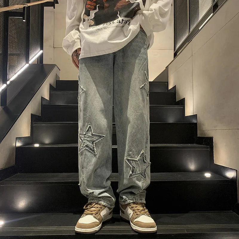 2000s Stellar Stitched Relaxed Denim