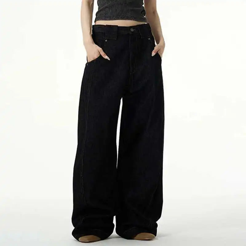 Solid Wash Straight Denim