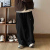 Wide Leg Beli Lastikli Pantolon, yakın çekim — Navra Wear