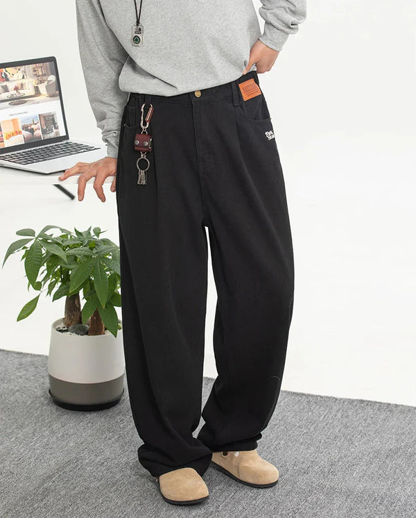 Modern Western Style Plain Tone Bell Leg Denim alternatif görünüm