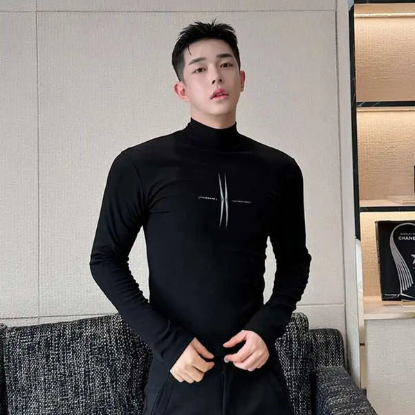 Printing Pattern Long Sleeve T-Shirt alternatif görünüm