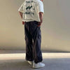 Adjustable Throwback Letter Print Unstructured Fit T-Shirt