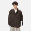 Brushed Flannel Retro Camp Collar Shirt