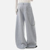 Lined Wide-Leg Casual Trousers