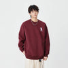 At Baskılı Bisiklet Yaka Sweatshirt, arka görünüm — Navra Wear