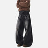 2000s Lightning Print Easy Cut Bell Leg Denim