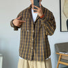 Fine Quality K-Style Plaid Casual Top