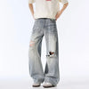 Versatile 2000s High-Rise Torn Relaxed Denim