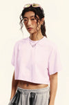 Kadın Güneş Baskılı Crop Tişört, detay görünüm — Navra Wear
