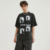 Blurring Acid-Rinsed Relaxed Dance T-Shirt