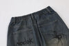 Y2K Örümcek Baskılı Şort, önden görünüm — Navra Wear