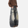 Heritage Moustache Effect Rinse Wide Denim