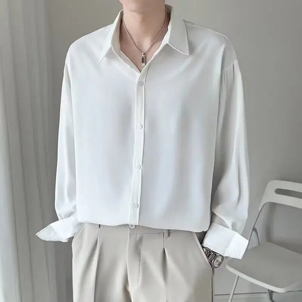 K-Style Plain Solid Casual Top alternatif görünüm