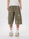 Modern Heritage Woodland Wide Leg Torn Denim Shorts