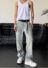 Vintage Baggy Hip-Hop Baskılı Jean Pantolon, önden görünüm — Navra Wear
