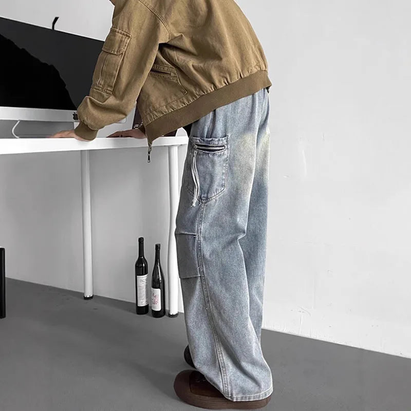 Metro Pintuck Relaxed Utility Denim