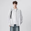 Fine Line Stripe Boxy Fit Long Shirt