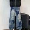 Stitched Stellar Mosaic Bell Leg Denim