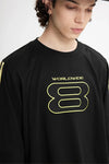 Y2K Color Block Tişört, yan görünüm — Navra Wear