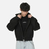 Check Tone Double Zip Chic Hood
