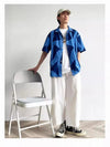 Navy Geo Print Street Short Shirt
