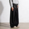 Unisex Black Easy Cut Bell Leg Denim