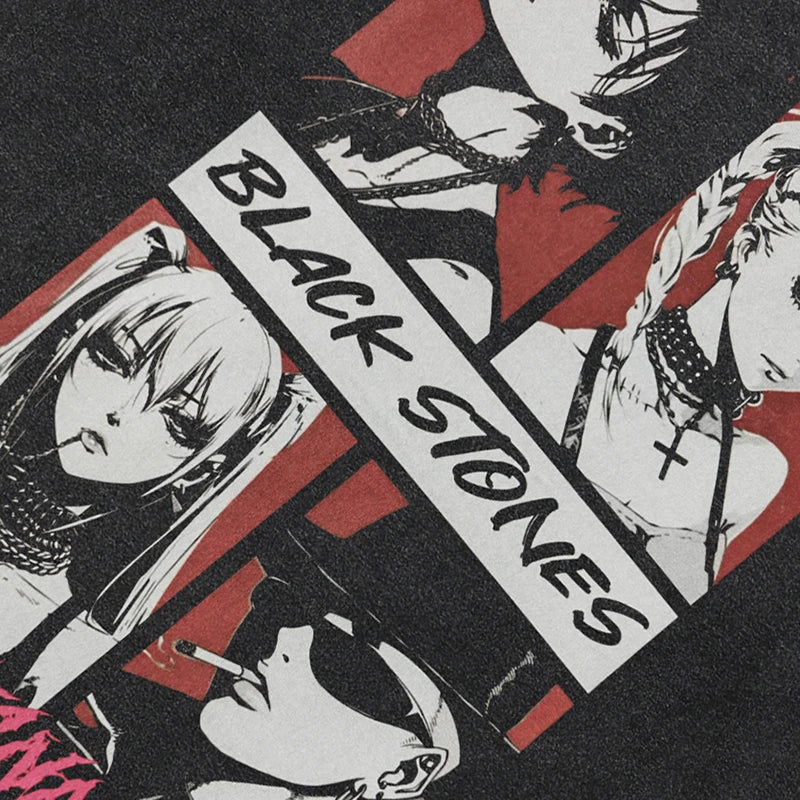 Hip-Hop Baskılı Tişört, model üzerinde — Navra Wear